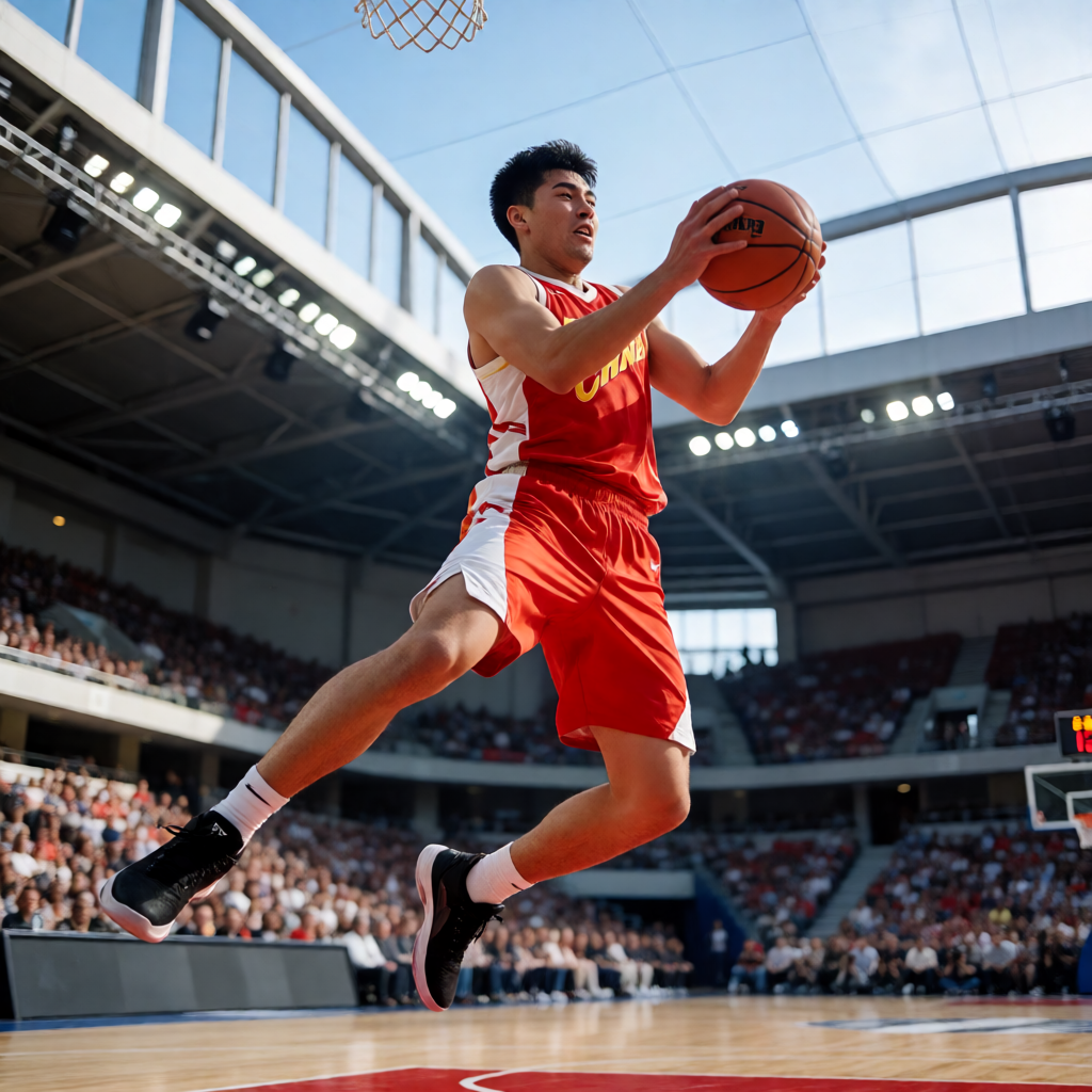 NBA篮球比赛现场，球员激烈争抢篮球的精彩瞬间